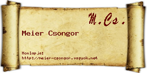 Meier Csongor névjegykártya
