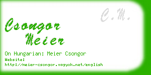 csongor meier business card